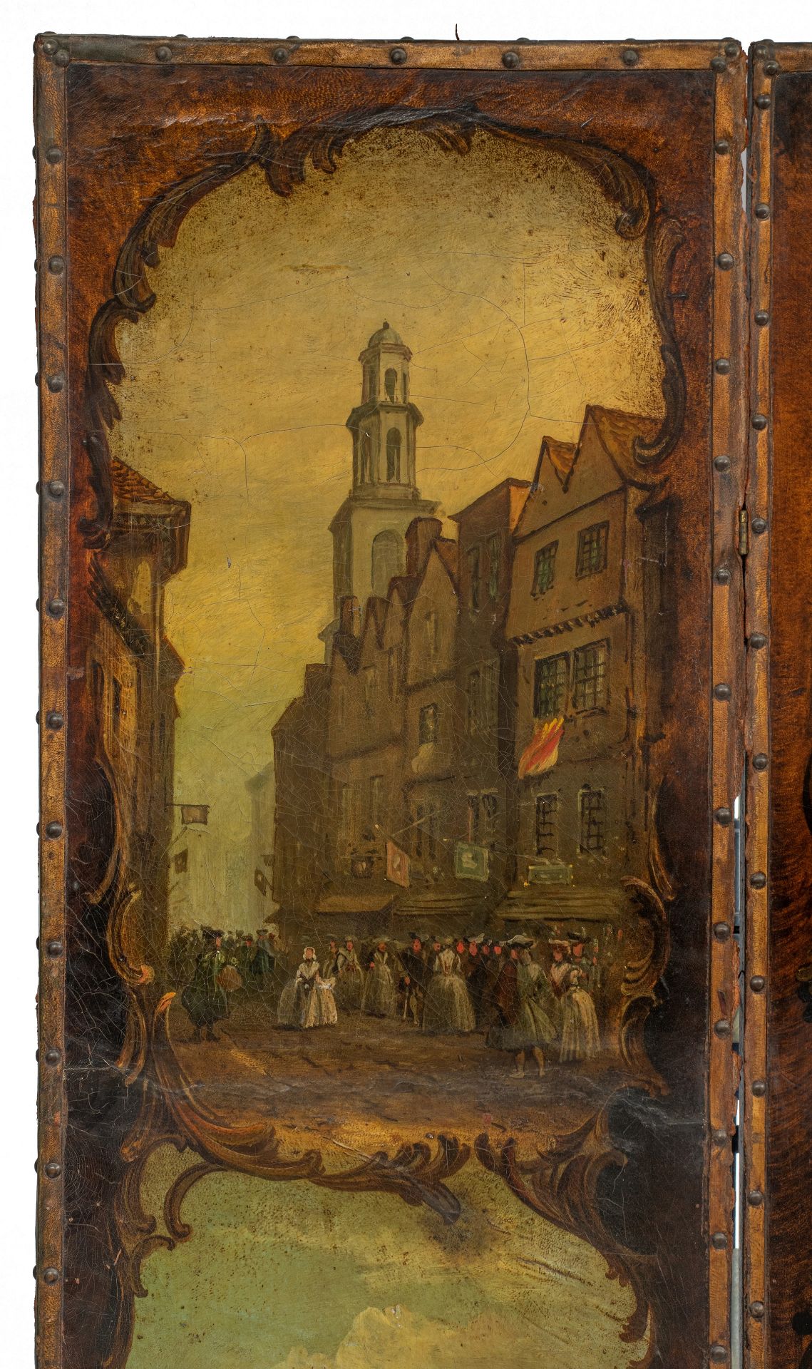 A six-panel screen depicting famous views of London, H 184 - W 6 x 41 cm - Image 13 of 23