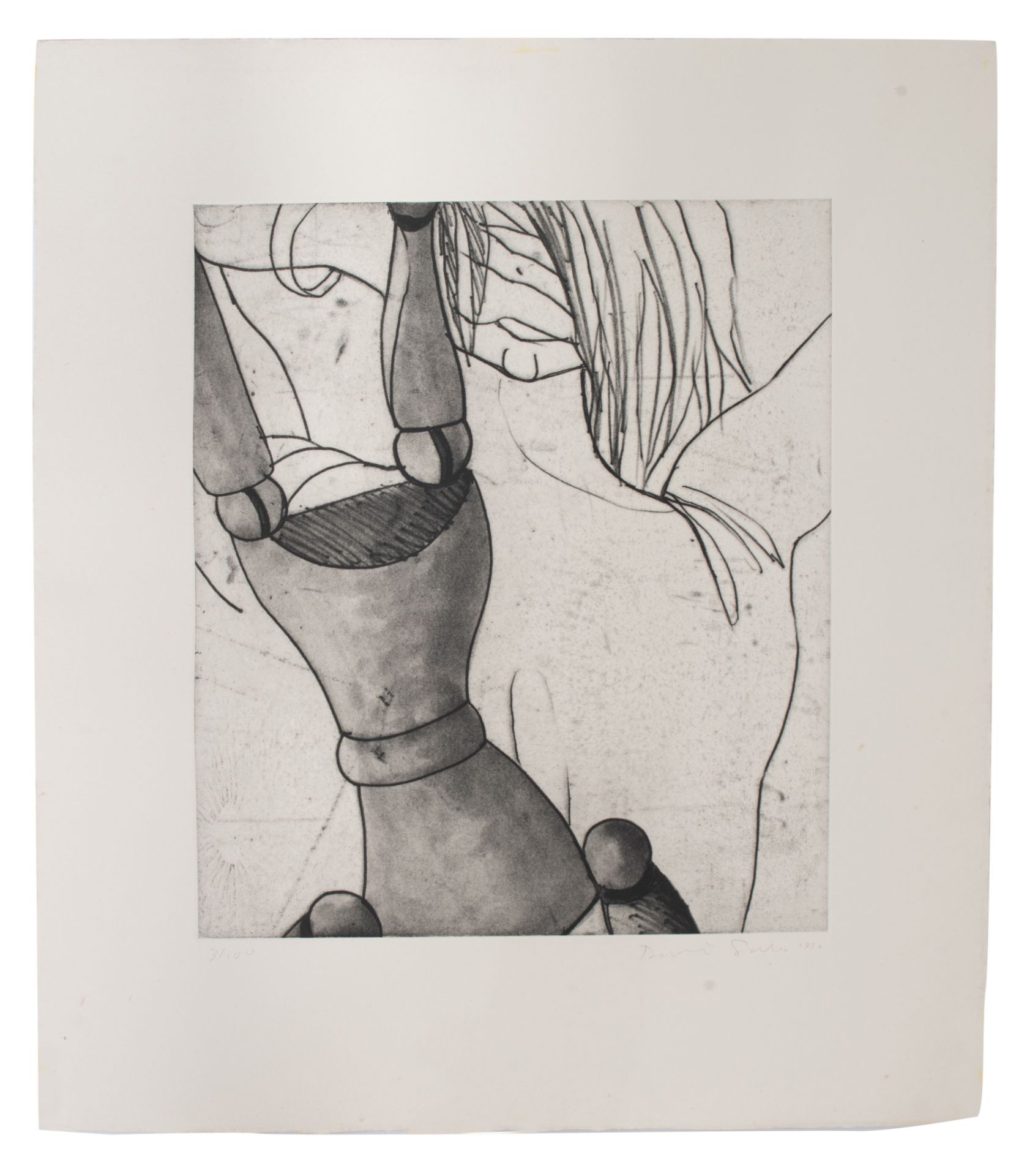 David Salle (1952), 'Composition' (Memoire de la Liberte), etching and aquatint, No 3/100, 42 x 48 c - Image 2 of 7