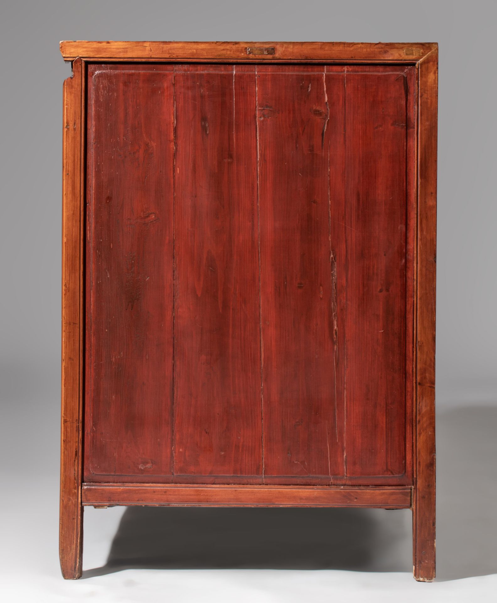 A Chinese assembled hardwood chest, 95 x 67 - H 95 cm - Image 5 of 7