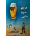 A vintage poster of Munchner Hofbrau, the 50s, 82 x 118 cm
