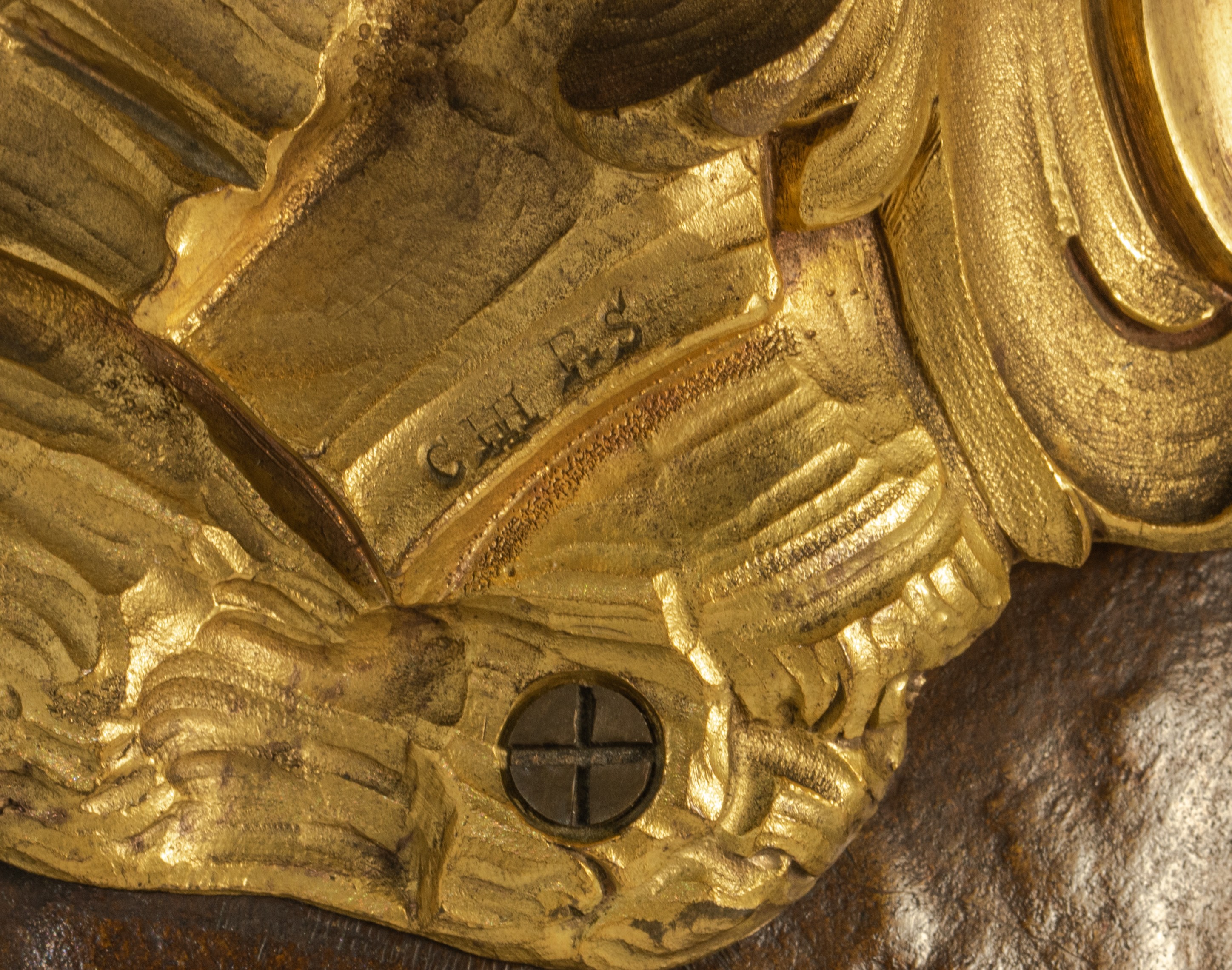 A very imposing Rococo style rhinoceros mantel clock, the dial signed 'Le Faucheur, Paris', H 77 - W - Image 11 of 12