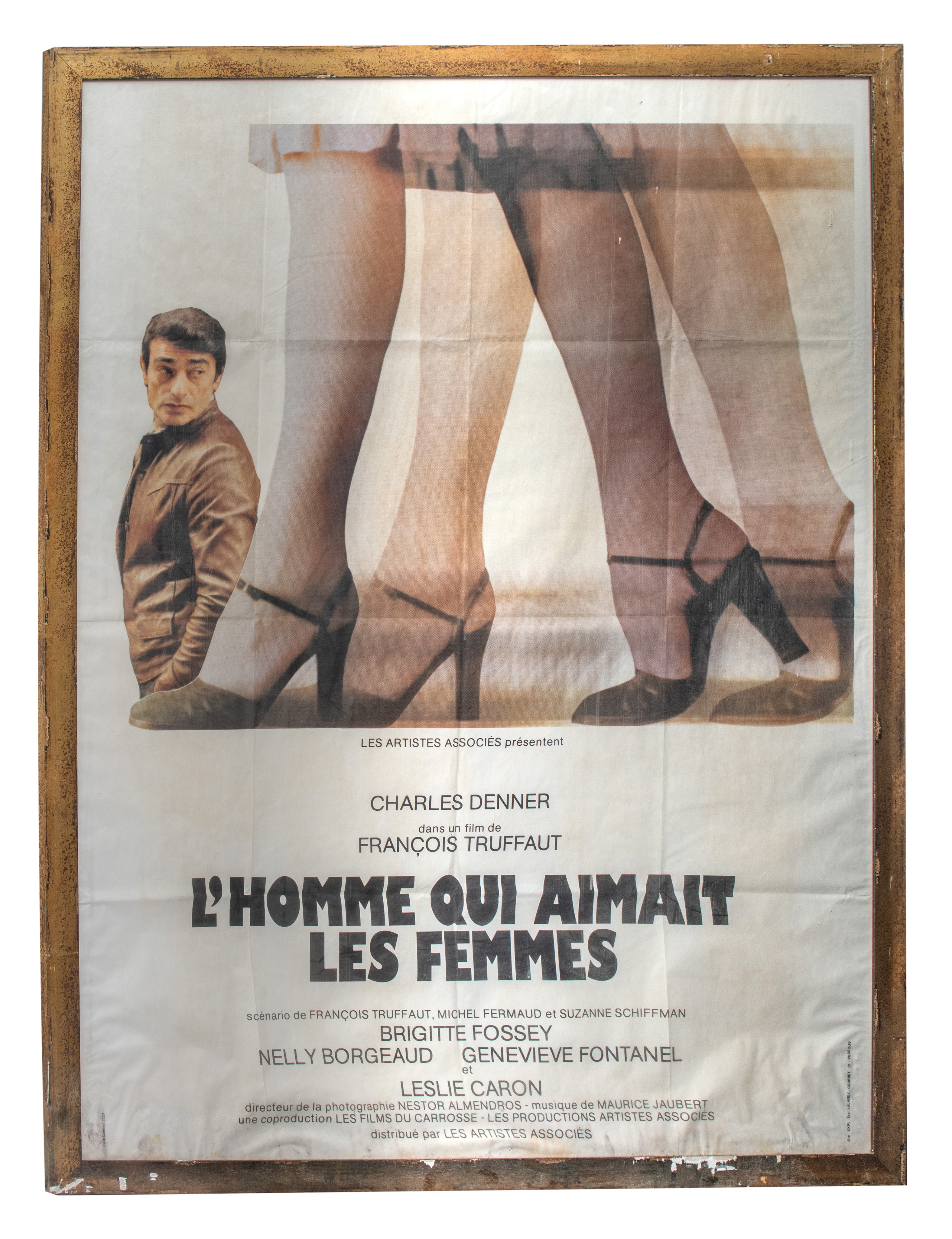 A vintage movie poster of 'L'homme qui aimait les Femmes', 1977, published by Lalande, 120 x 160 cm - Image 2 of 3