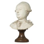 A fine biscuit bust of a gallant man from the Louis XVI period, H 38,5 cm