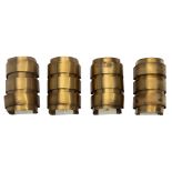 A set of four vintage brass wall sconces by Hans-Agne Jakobsson, AB Markaryd, Sweden, H 28 cm