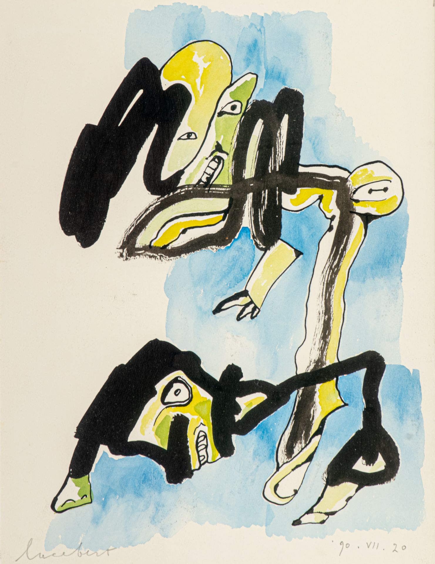 Lucebert (1924-1994), untitled, 1990, ink and watercolour, 23 x 30 cm