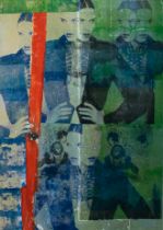 Pol Mara (1920-1998), Les modes passent, mixed media on panel, 1990, 91 x 125 cm