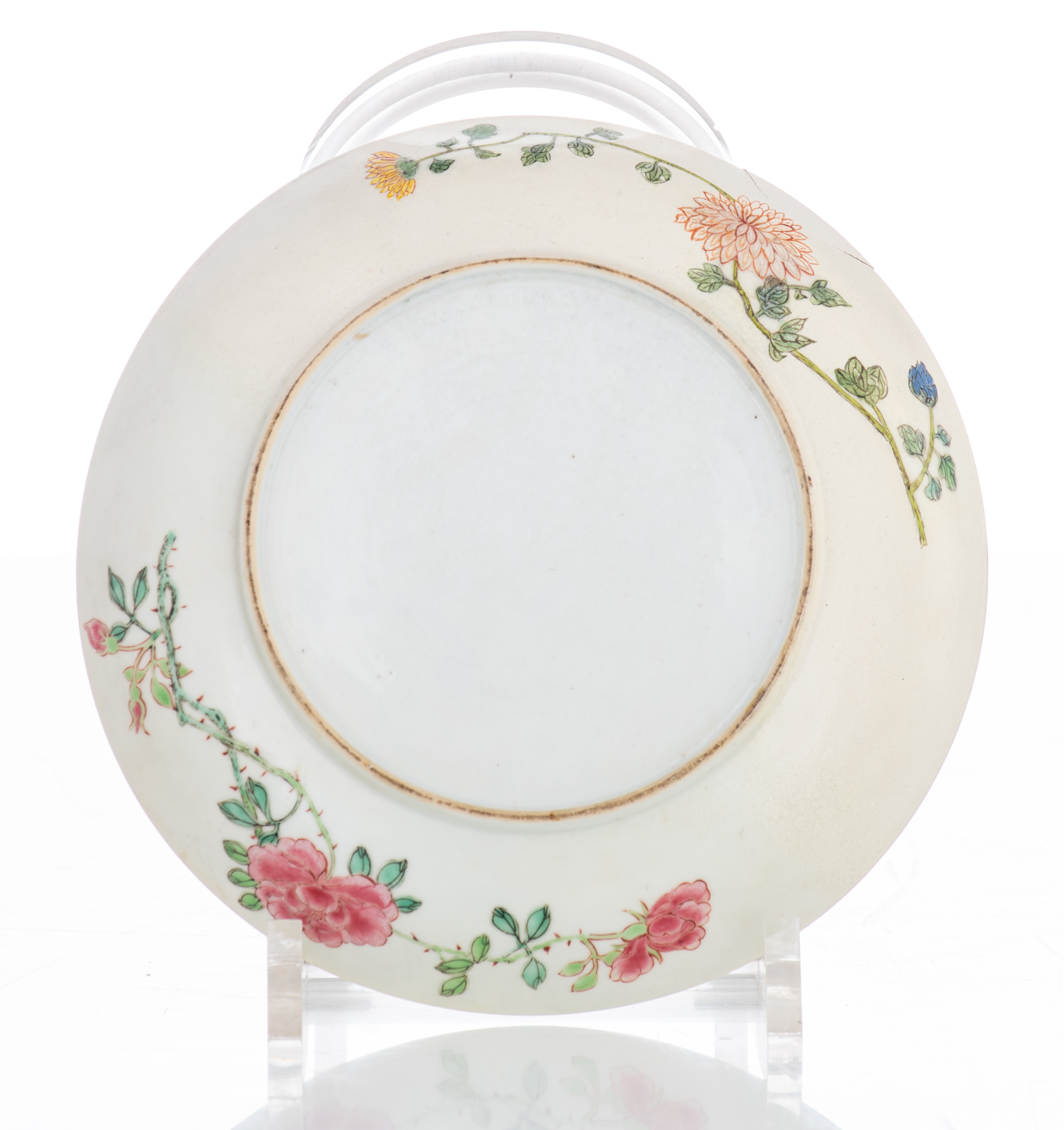 Two Chinese falangcai dishes, Yongzheng, dia. 22 cm - and a collection of four famille rose dishes, - Image 13 of 19