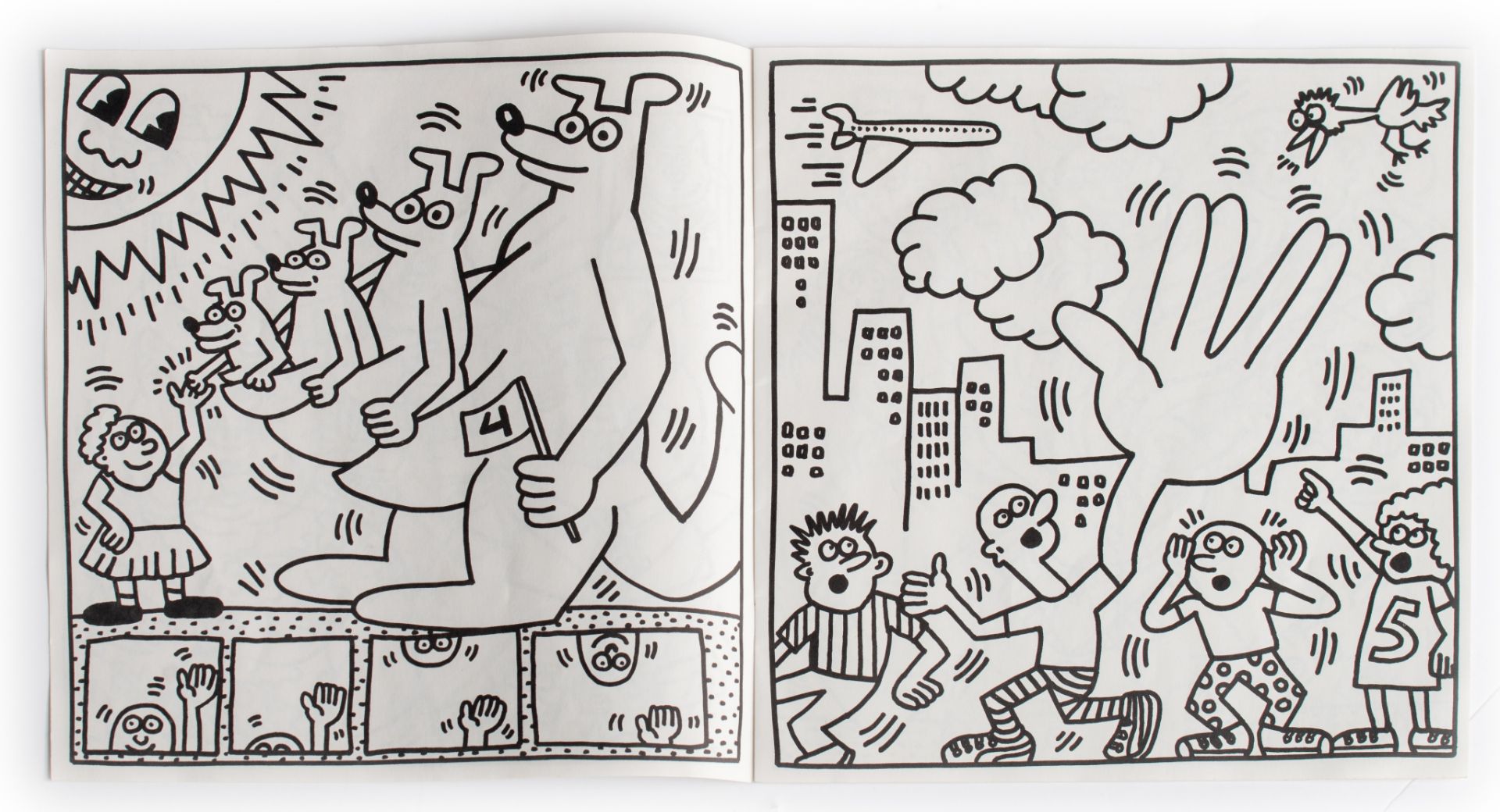 Keith Haring (1958-1990), a heightened offset poster for 'Gallery 121', Antwerp, 1987, 29,5 x 42 cm - Image 11 of 18