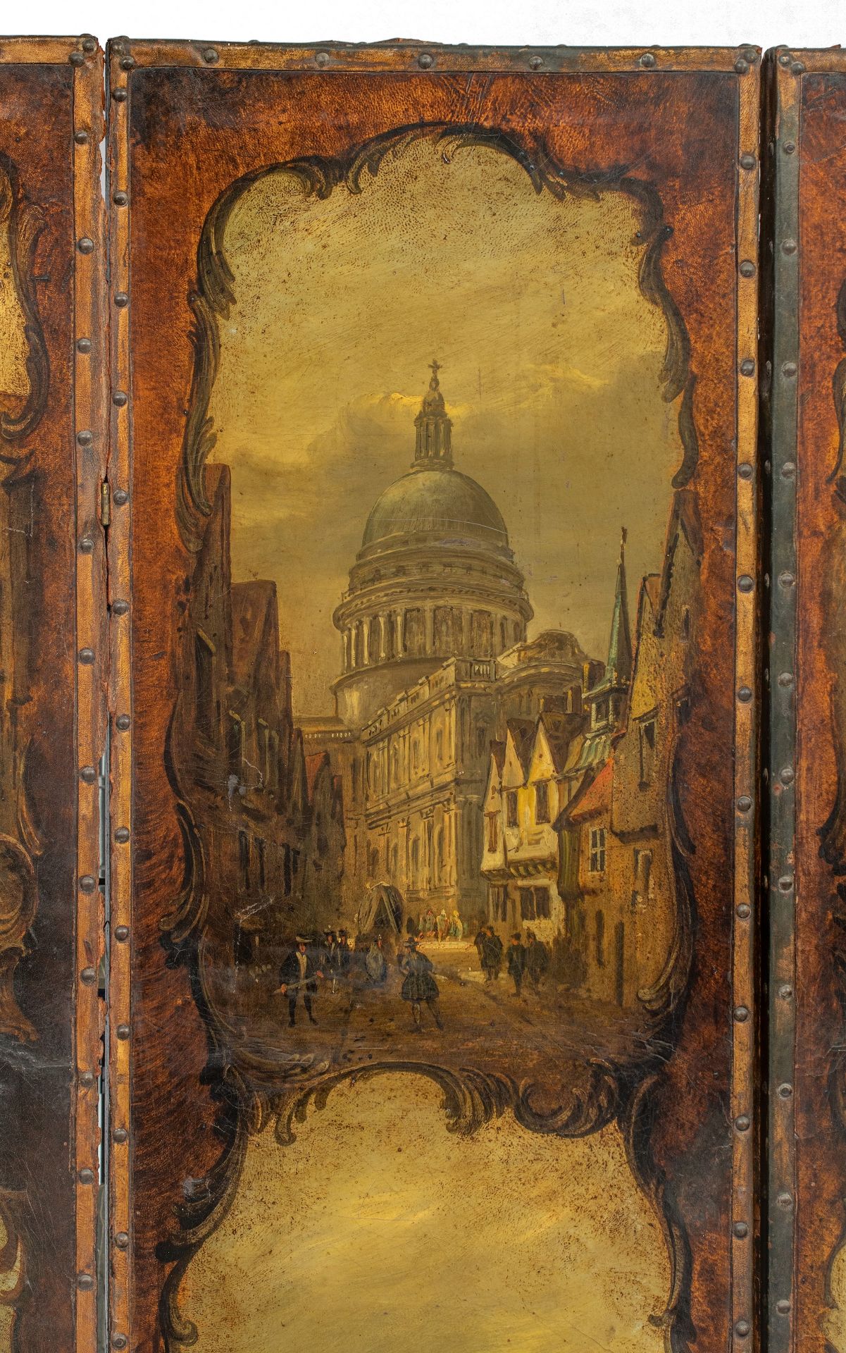 A six-panel screen depicting famous views of London, H 184 - W 6 x 41 cm - Image 14 of 23