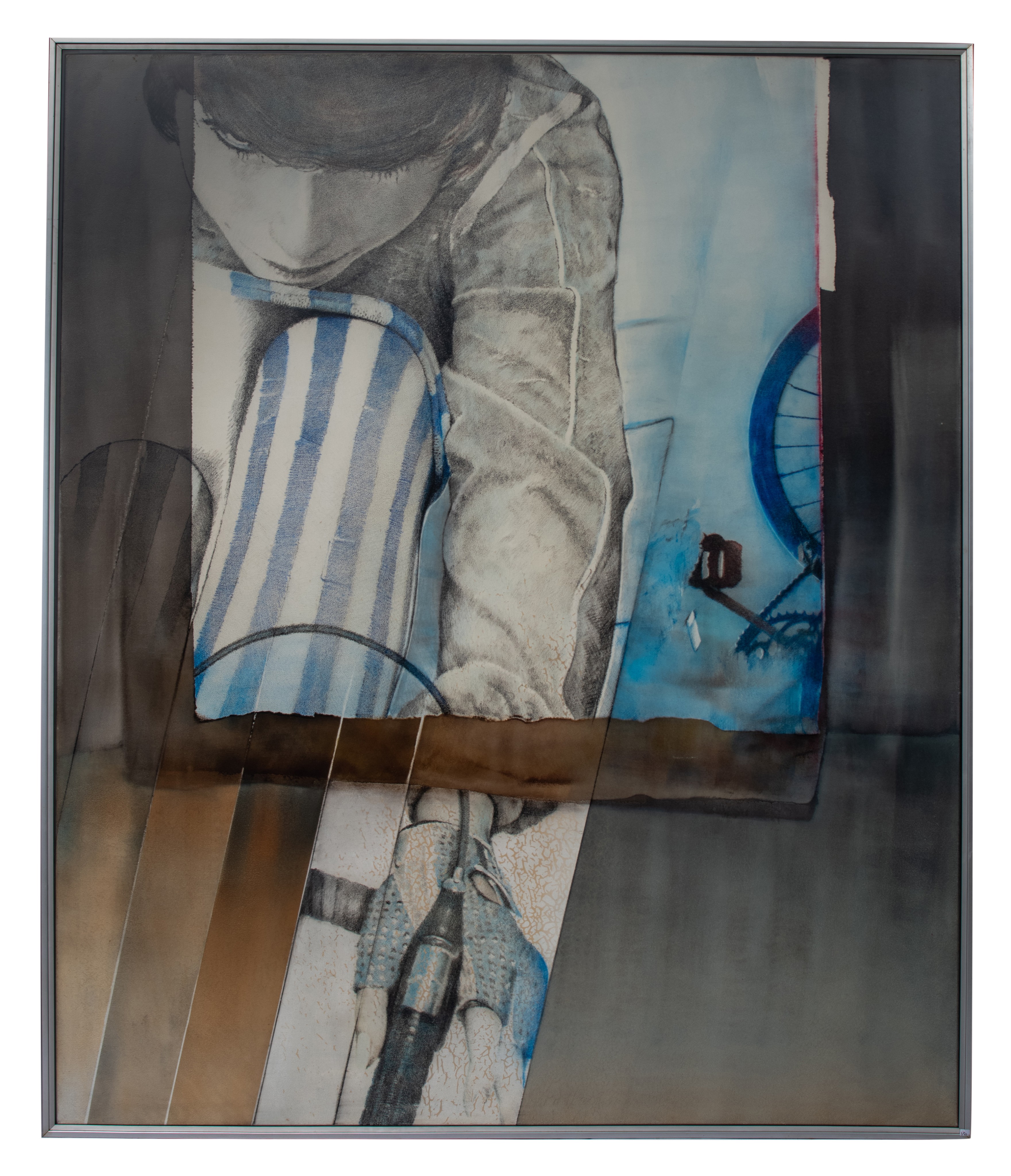 Pol Mara (1920-1998), Tribute to velocipedes, oil and grease pencil on canvas, 1978, 176 x 200 cm - Image 2 of 7