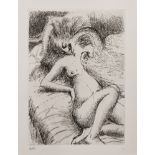 Paul Delvaux (1897-1994), 'Leda et le Cygne', 1970, etching, No 86/180 cm (+)
