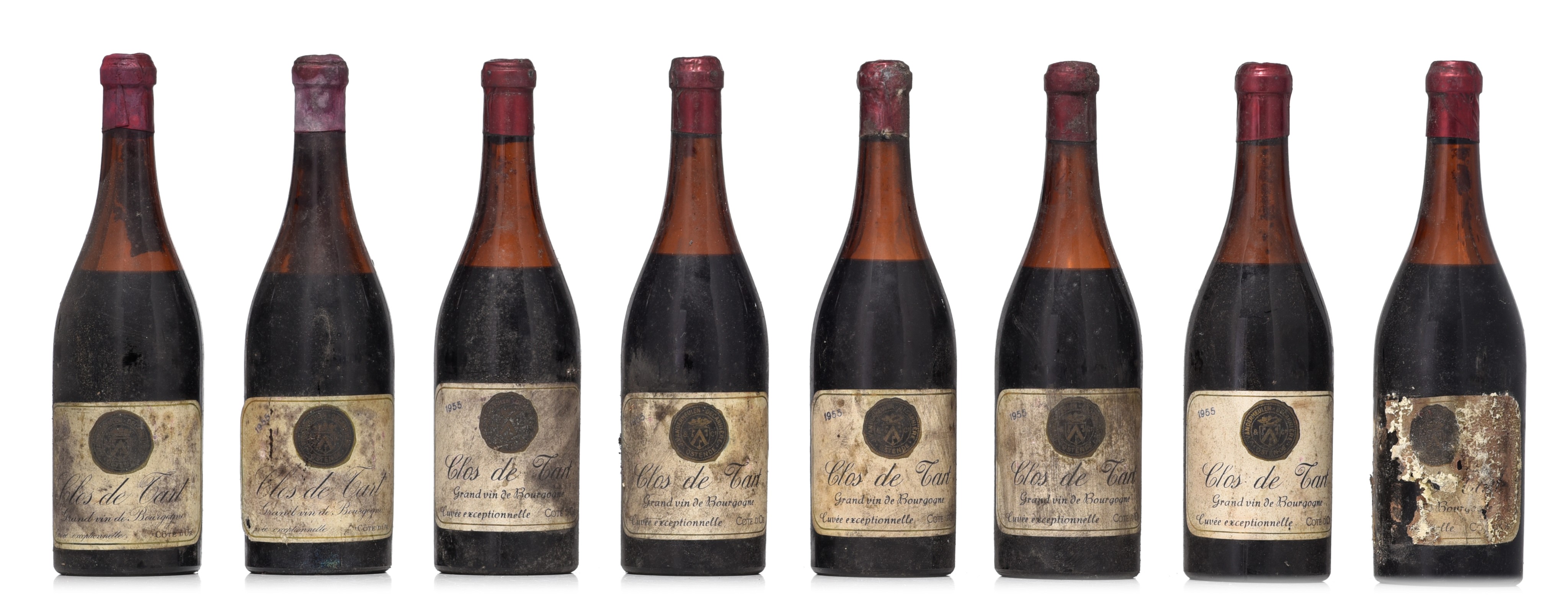 16 bottles 'Chateau Clos de Tart', 1955, bottled by J. Vandermeulen Decanniere, Ostende - Bild 4 aus 7
