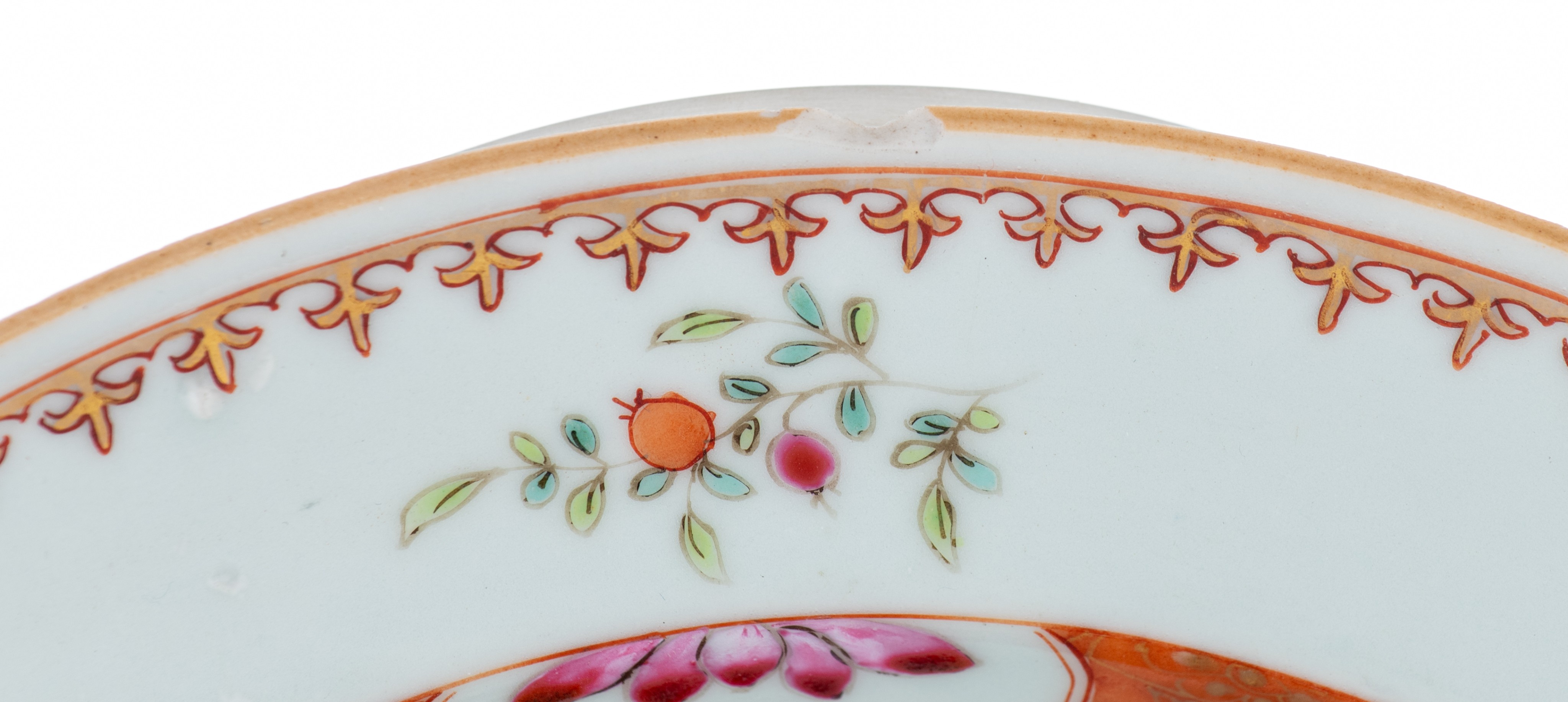 Two Chinese falangcai dishes, Yongzheng, dia. 22 cm - and a collection of four famille rose dishes, - Image 14 of 19