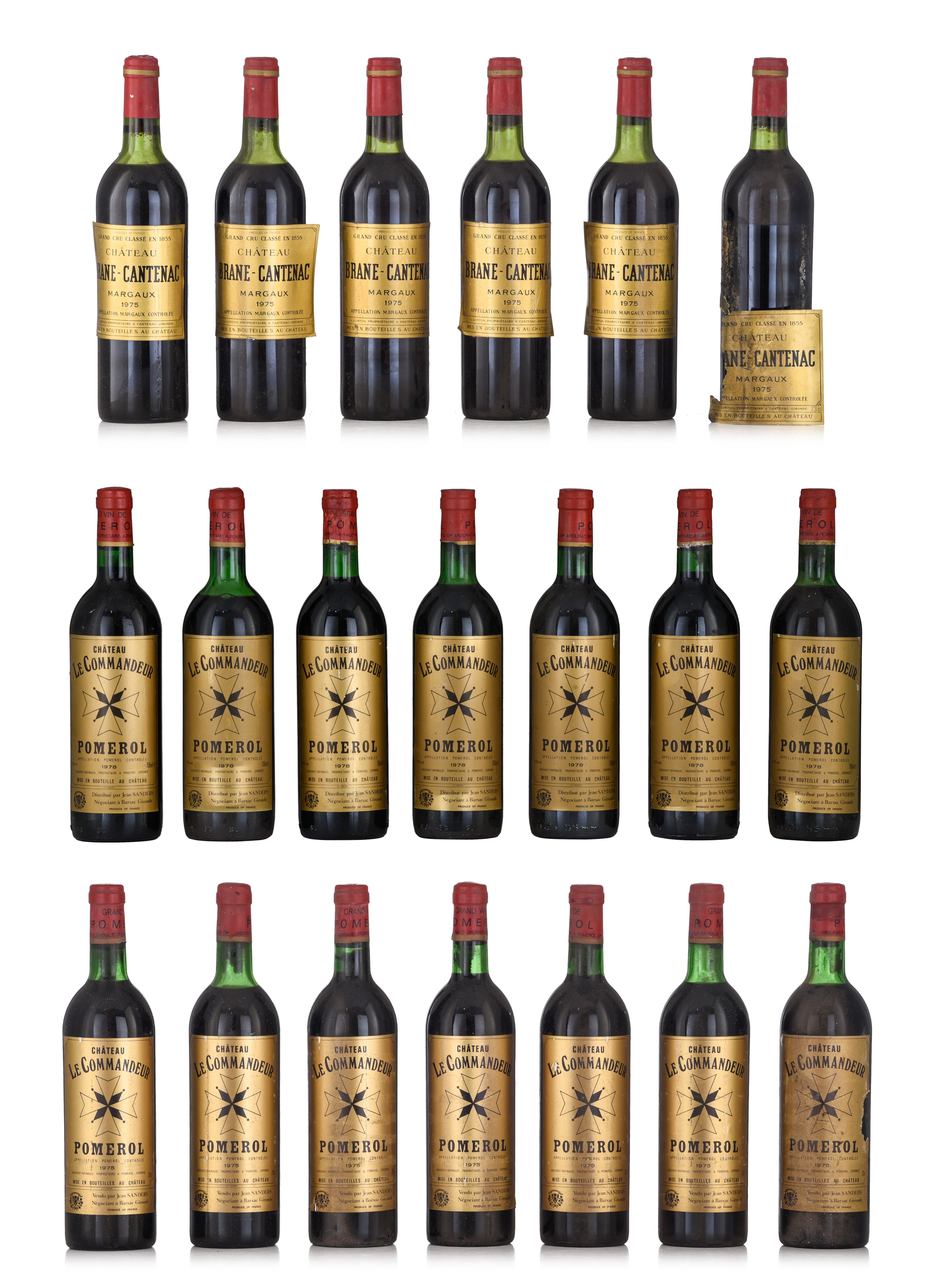 A collection of 'Chateau Le Commandeur', 1975 /1978 and Chateau Brane-Cantenac, 1975