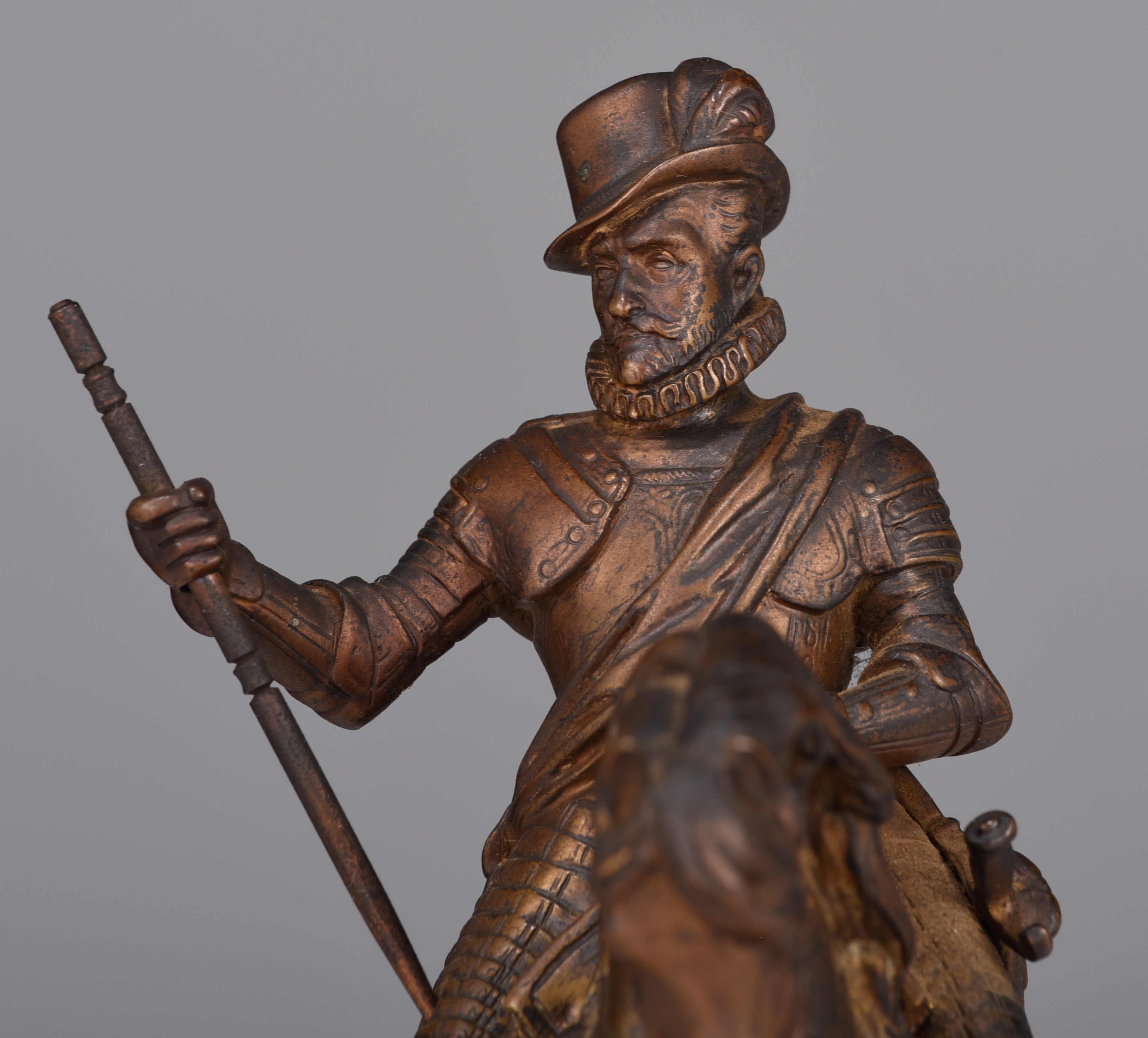 Alfred Emilien de Nieuwerkerke (1811-1892), William I Prince of Orange, patinated bronze, H 25,5 cm - Image 11 of 11