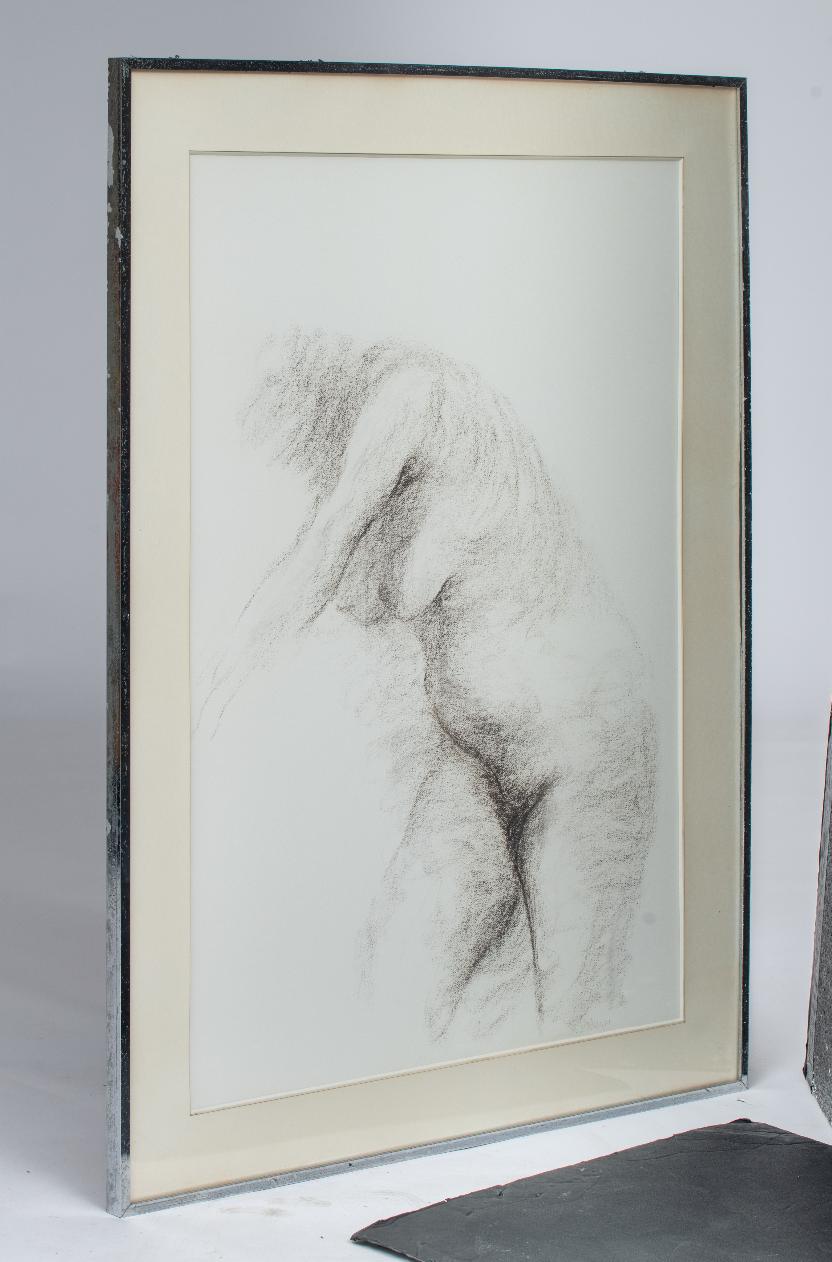 Eugene Dodeigne (1923-2015), female nude, charcoal drawing, 73 x 106 cm - Bild 3 aus 4