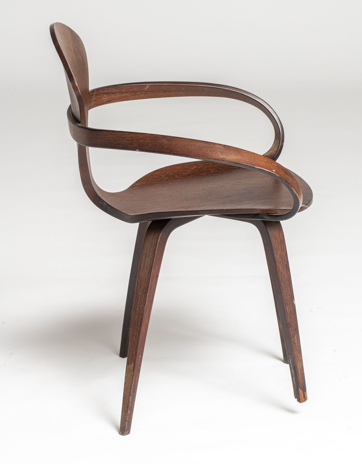 A vintage rosewood Pretzel chair by George Nelson, H 79,5 - W 67 cm - Image 7 of 13