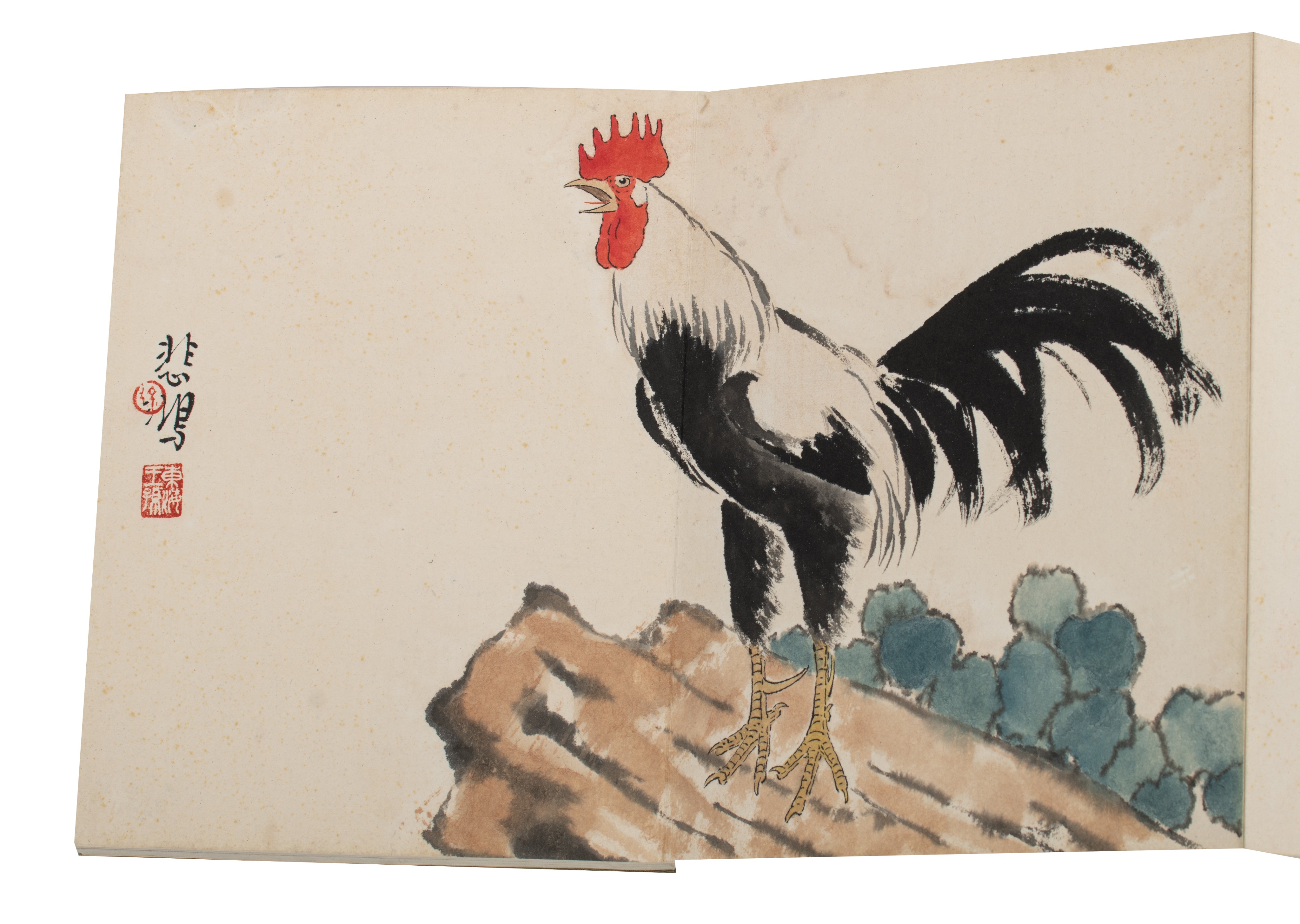 An album of Chinese ink and colour on paper after Qi Baishi, in the form of an accordion booklet, 16 - Bild 4 aus 18