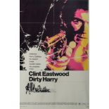 An original framed Dirty Harry movie poster, 1971, lithograph, No 71/349, 67 x 100 cm