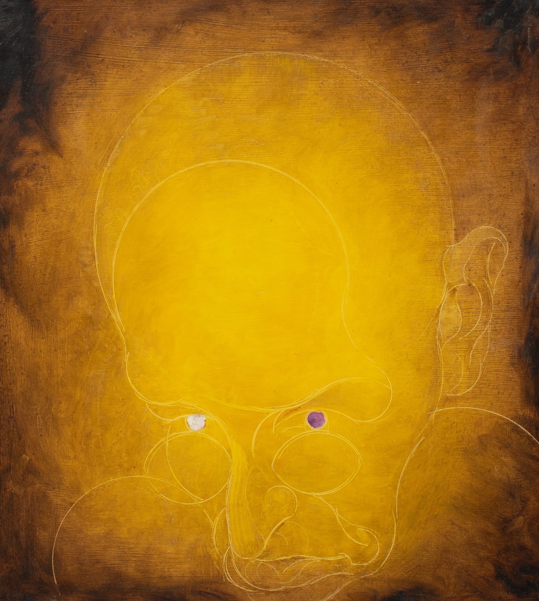 Felix De Boeck (1898-1995), Portrait of Ghandi, oil on panel, 1960, 52 x 57 cm