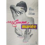 A vintage movie poster of 'Une Femme Mariee', published Saint Martin, Paris, 1964, 120 x 160 cm