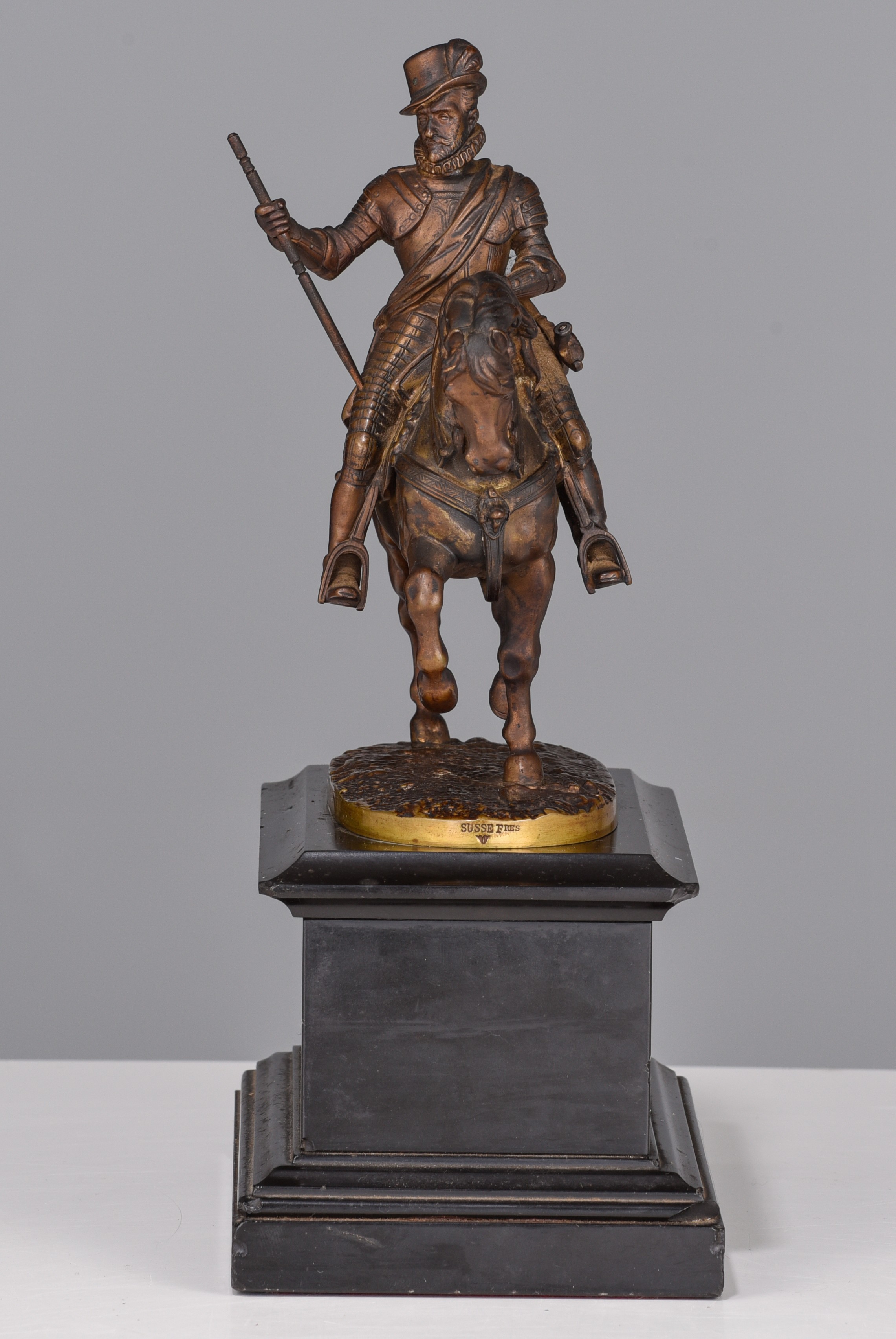 Alfred Emilien de Nieuwerkerke (1811-1892), William I Prince of Orange, patinated bronze, H 25,5 cm - Image 4 of 11