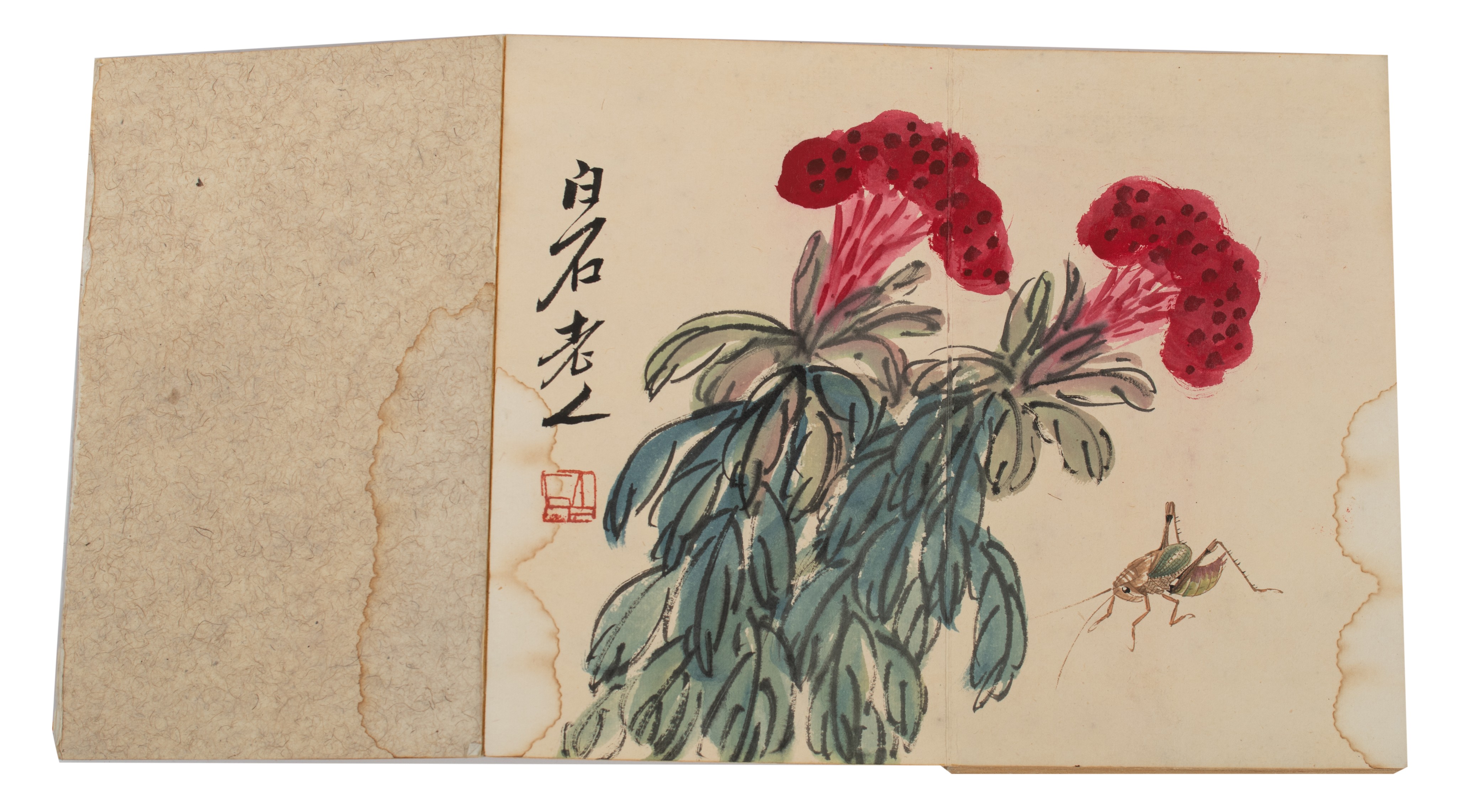 An album of Chinese ink and colour on paper after Qi Baishi, in the form of an accordion booklet, 16 - Bild 18 aus 18