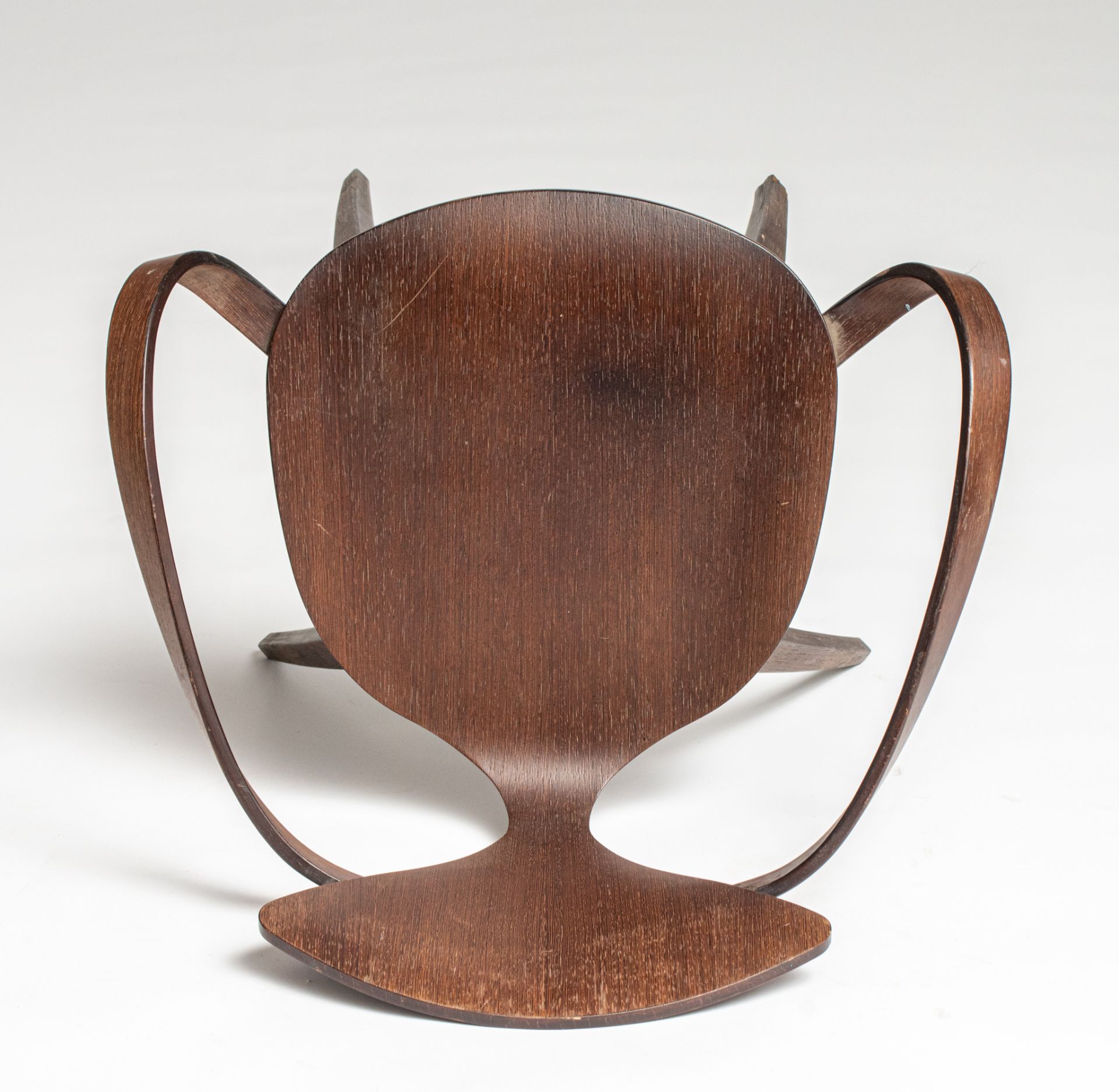 A vintage rosewood Pretzel chair by George Nelson, H 79,5 - W 67 cm - Image 8 of 13