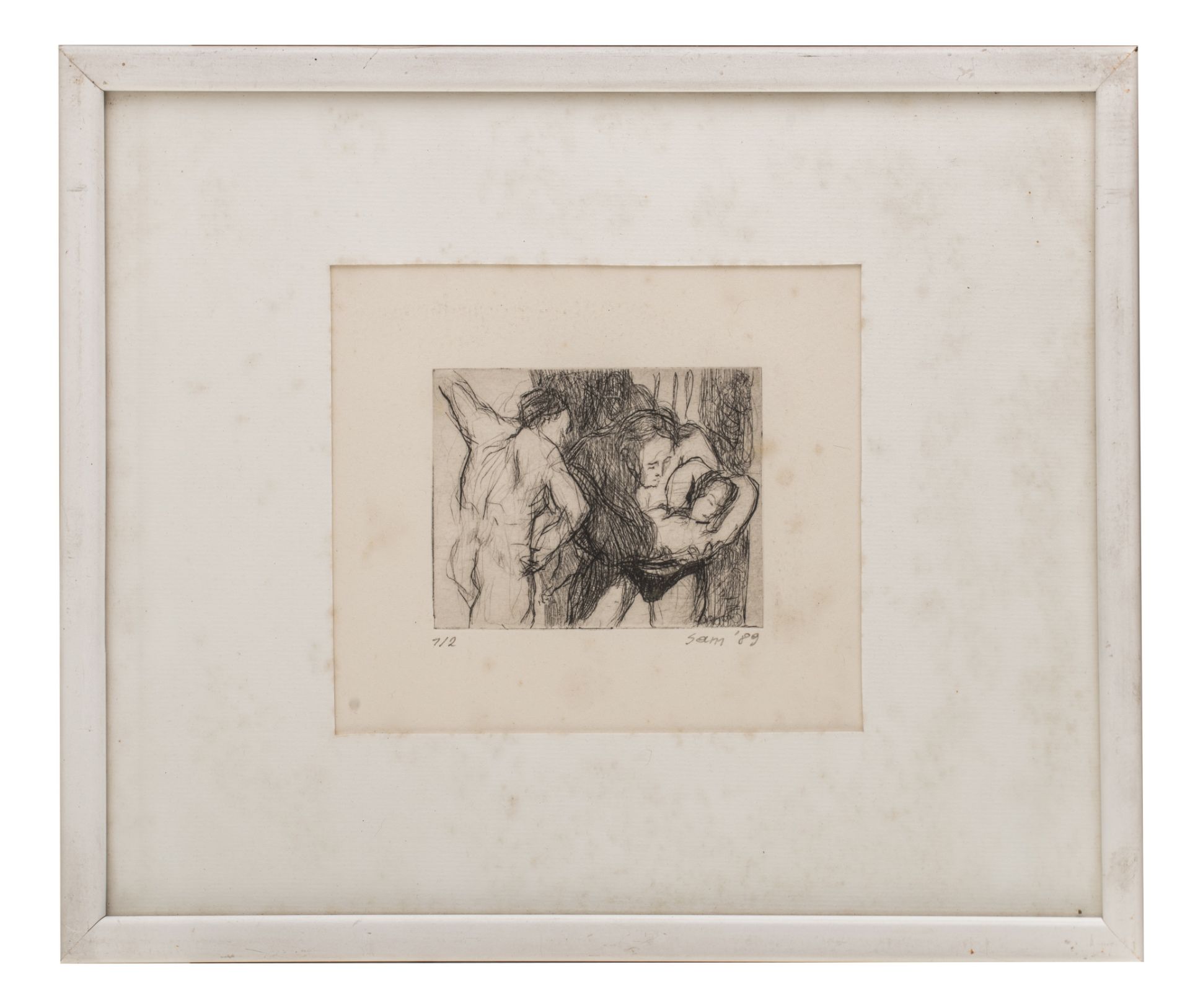 Sam Dillemans (1965), three untitled etchings, 1989, 7,4 x 9,8 - 9,8 x 16,3 - 13 x 17,7 cm - Image 11 of 13