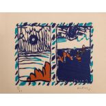 Pierre Alechinsky (1927), abstract composition, lithograph in colours, No 51/60, 24 x 30 cm