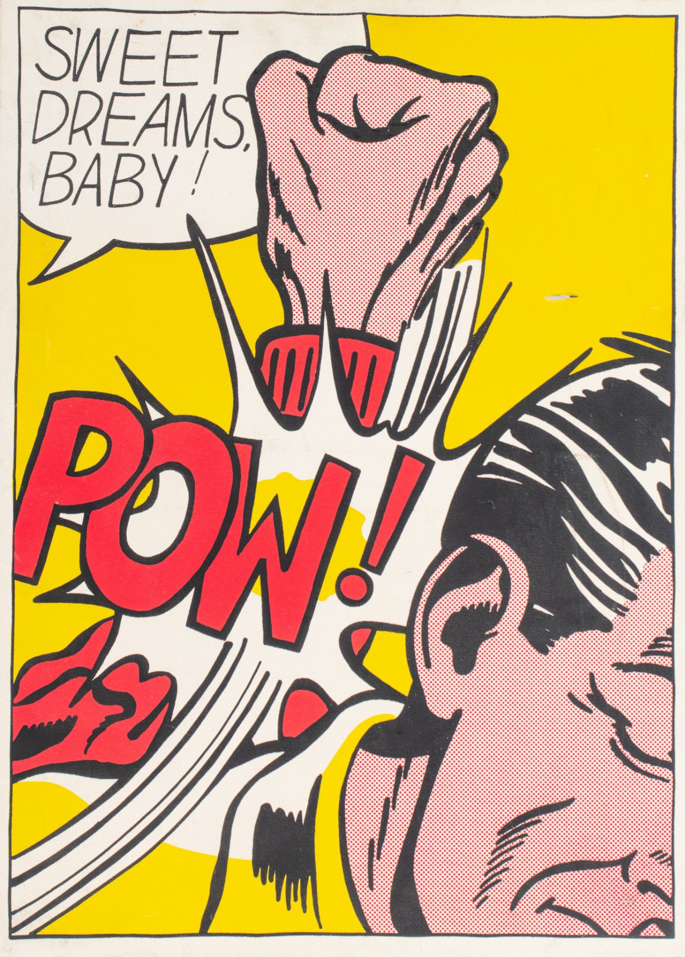 Roy Lichtenstein (1923-1997), 'Sweet dreams baby!', silkscreen on canvas, 'Limited Pirate Edition' (