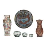 A collection of various Chinese objects, Qing dynasty, tallest H 27,5 cm