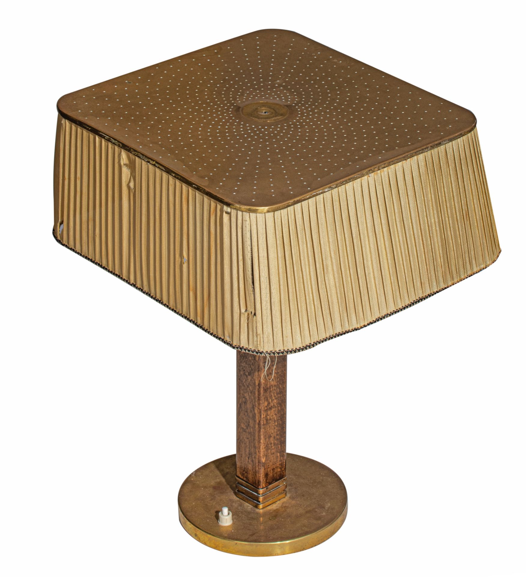 A rare vintage model 5066 table lamp by Paavo Tynell for 'Oy Taito Ab', 1940s, H 42 cm