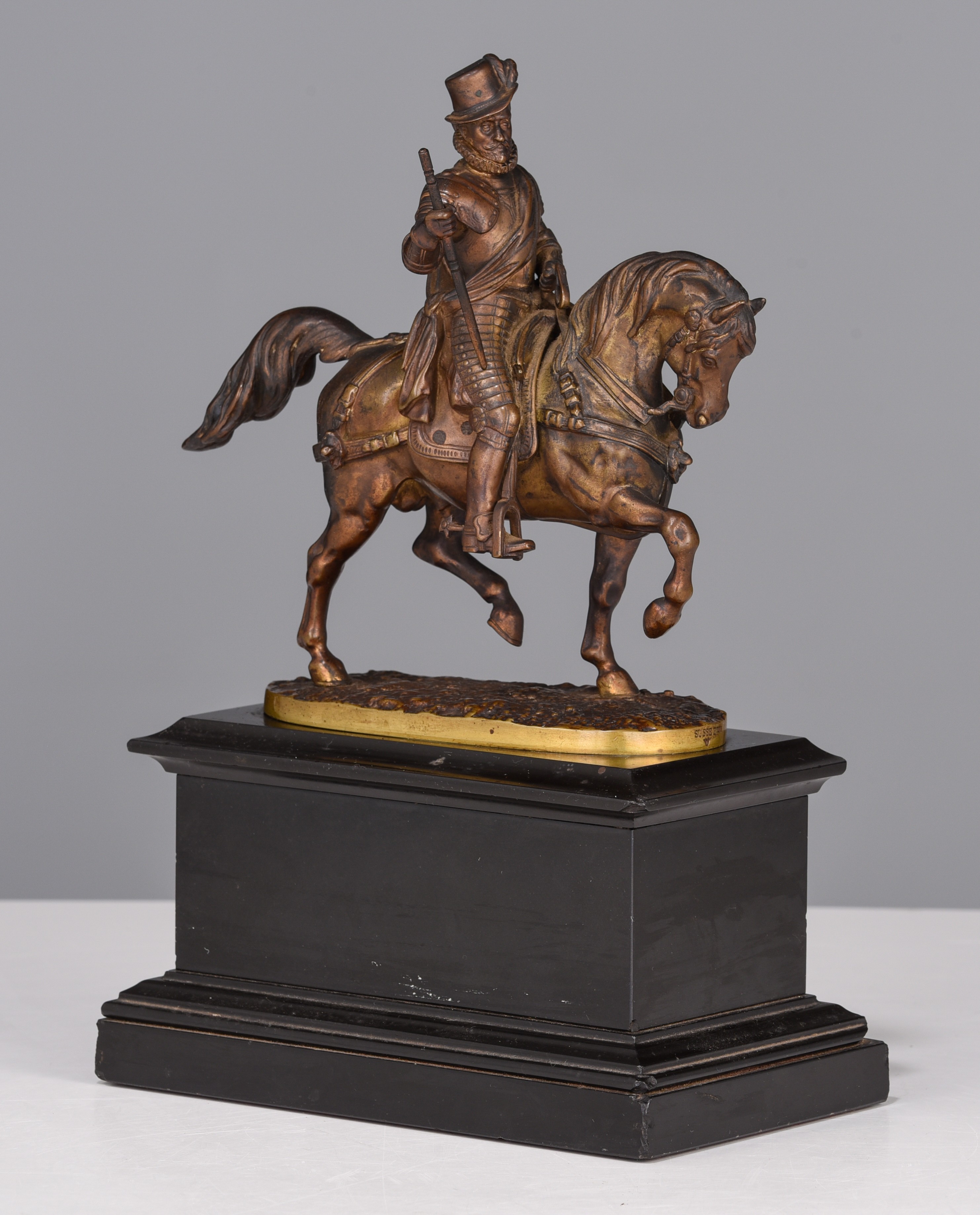 Alfred Emilien de Nieuwerkerke (1811-1892), William I Prince of Orange, patinated bronze, H 25,5 cm - Image 2 of 11