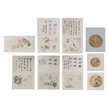 Various Chinese paintings including works from various artists, landscapes, flowers and calligraphie