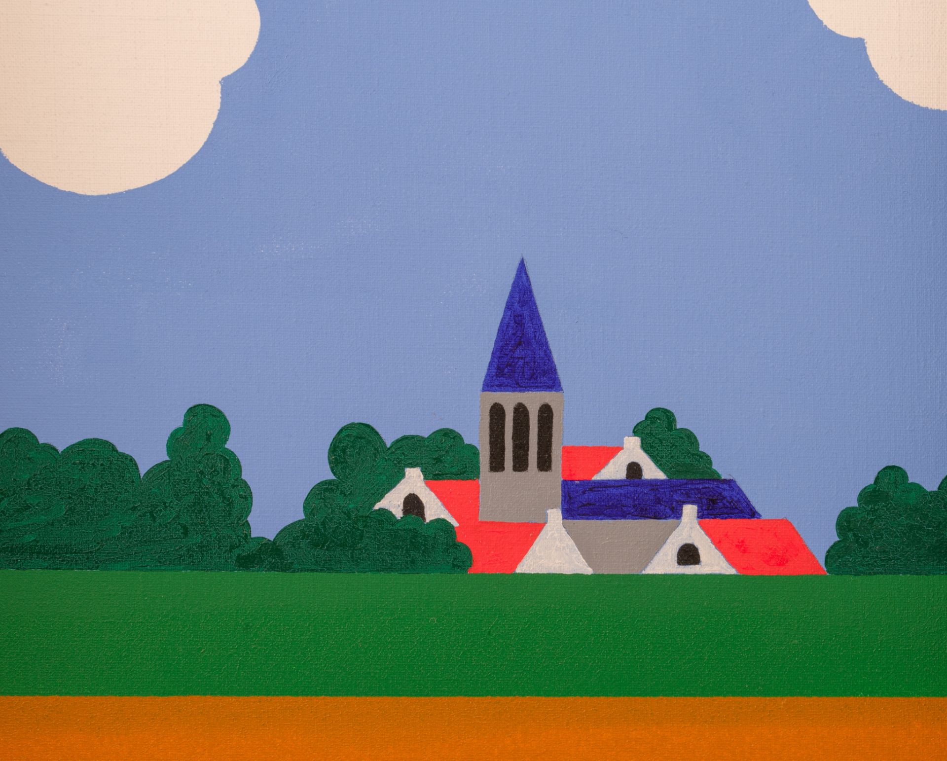 Joseph Willaert (1936-2014), 'Landschap met Gordijntjes', oil on canvas, 72 x 94 cm - Image 5 of 5