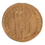 A rare Louis XIV ecu gold coin, dated 1690