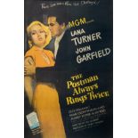 A vintage movie poster of 'The Postman Always Rings Twice', 1946, 63 x 96 cm