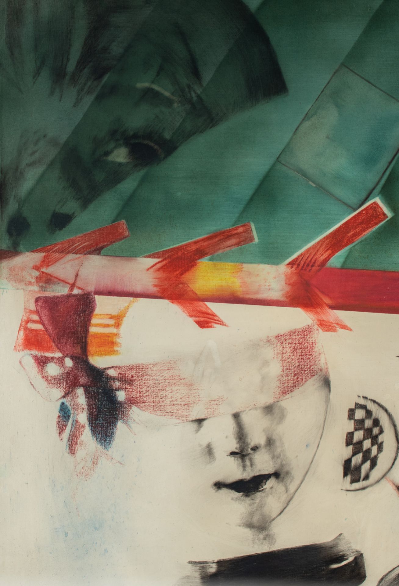 Pol Mara (1920-1998), Colin Maillard, grease pencil and oil on canvas, 1966, 135 x 200 cm - Bild 5 aus 7