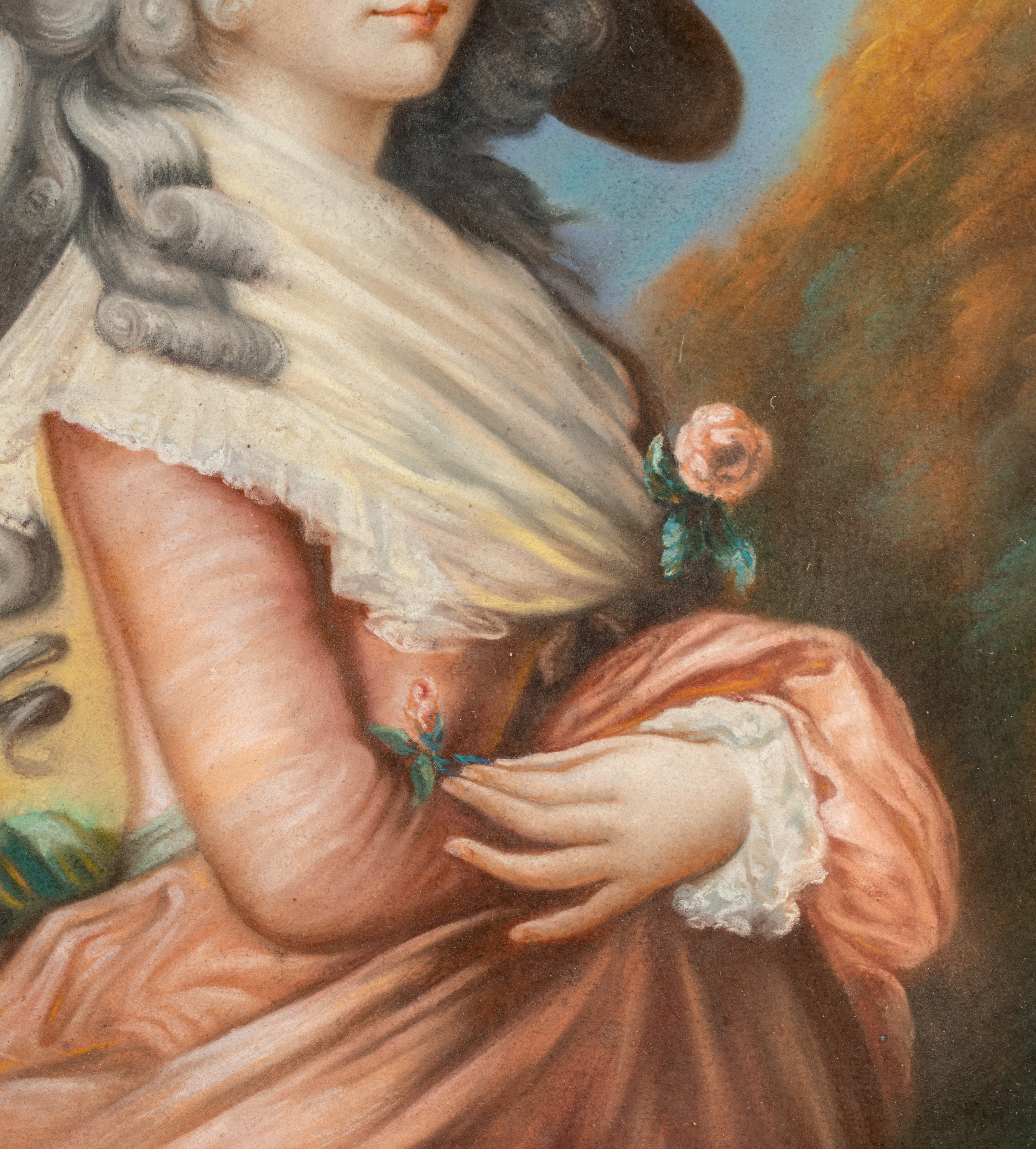 Portrait of a Lady in the manner of Thomas Gainsborough, pastel on paper, 58 x 72 cm - Bild 5 aus 5