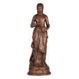 Leon Gregoire, 'Marguerite', patinated bronze, H 62,5 cm