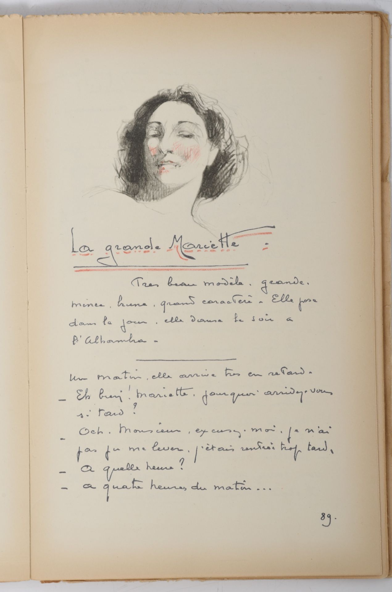 Firmin Baes (1874-1945) 'La Rieuse', pastel on canvas, 48,5 x 58,5 cm (+) - Image 9 of 10