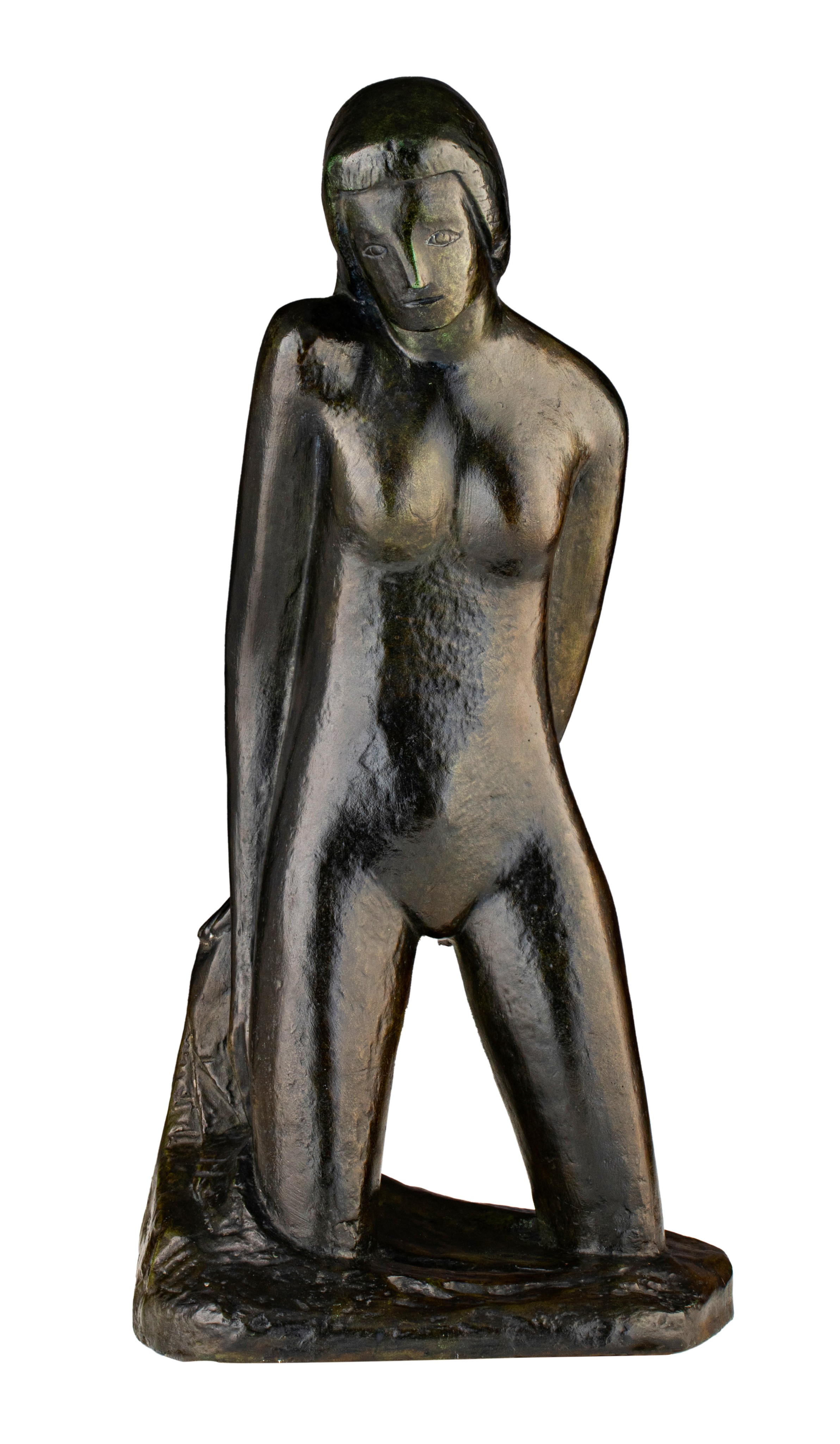 Jozef Cantre (1890-1957),'La Baigneuse', No 3/6, patinated bronze, H 55,5 cm