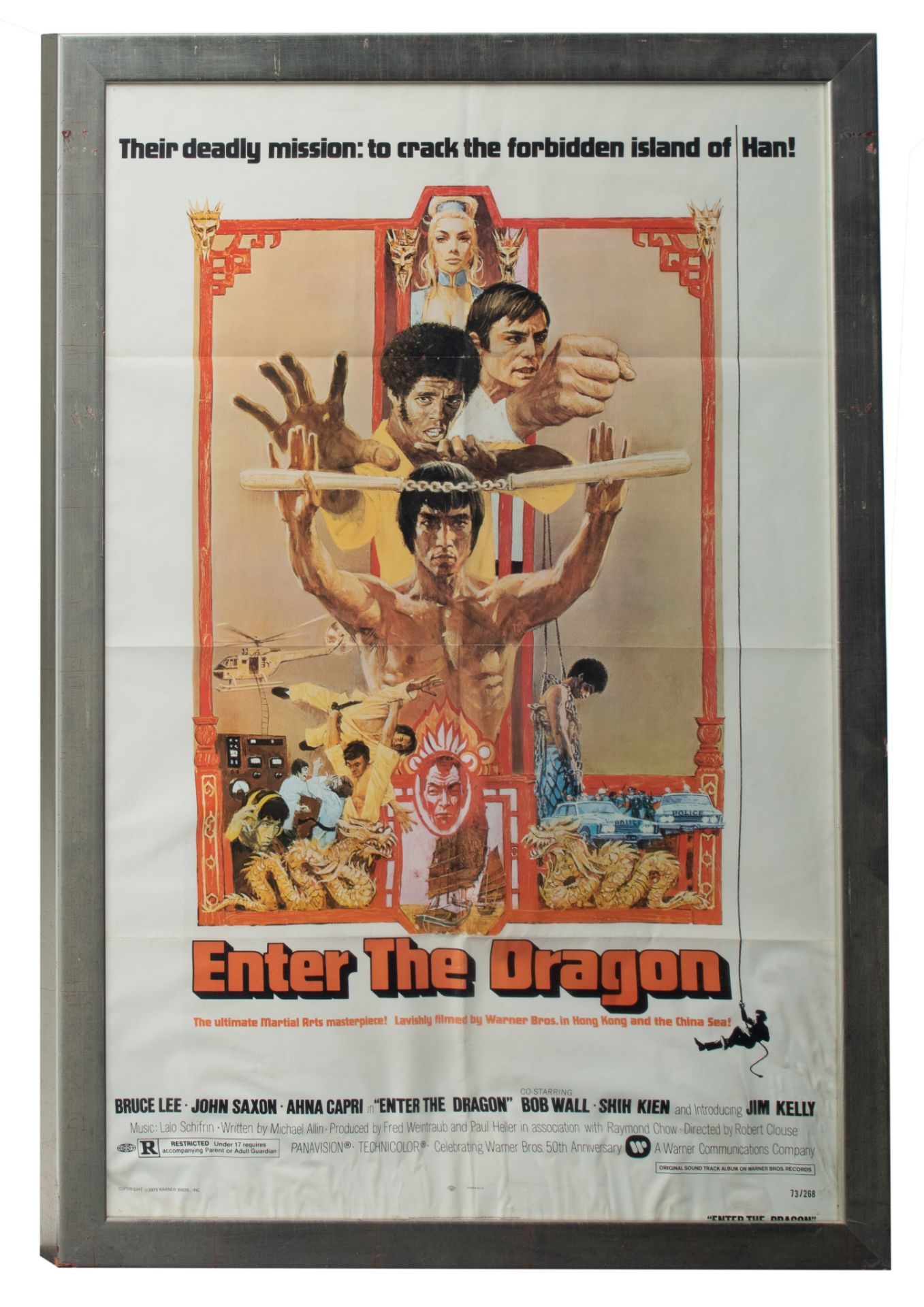 A vintage movie poster of 'Enter the Dragon', 1973, lithograph, No 73/268, 67 x 103 cm - Bild 2 aus 3