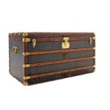 A vintage Goyard travelling trunk, the 1930s, H 55 - W 100 - D 55 cm