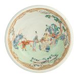 A Chinese famille rose washing bowl, 18thC, dia. 27,5 cm