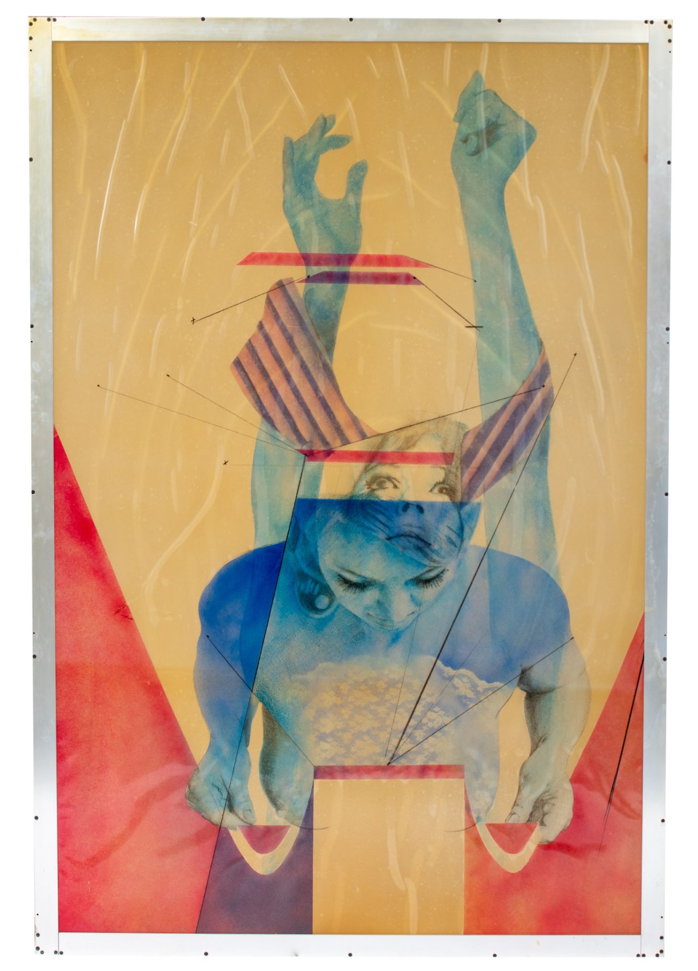 Pol Mara (1920-1998), Plastic game for sisters only, mixed media on plastic, 1970, 134 x 200 cm - Image 4 of 6