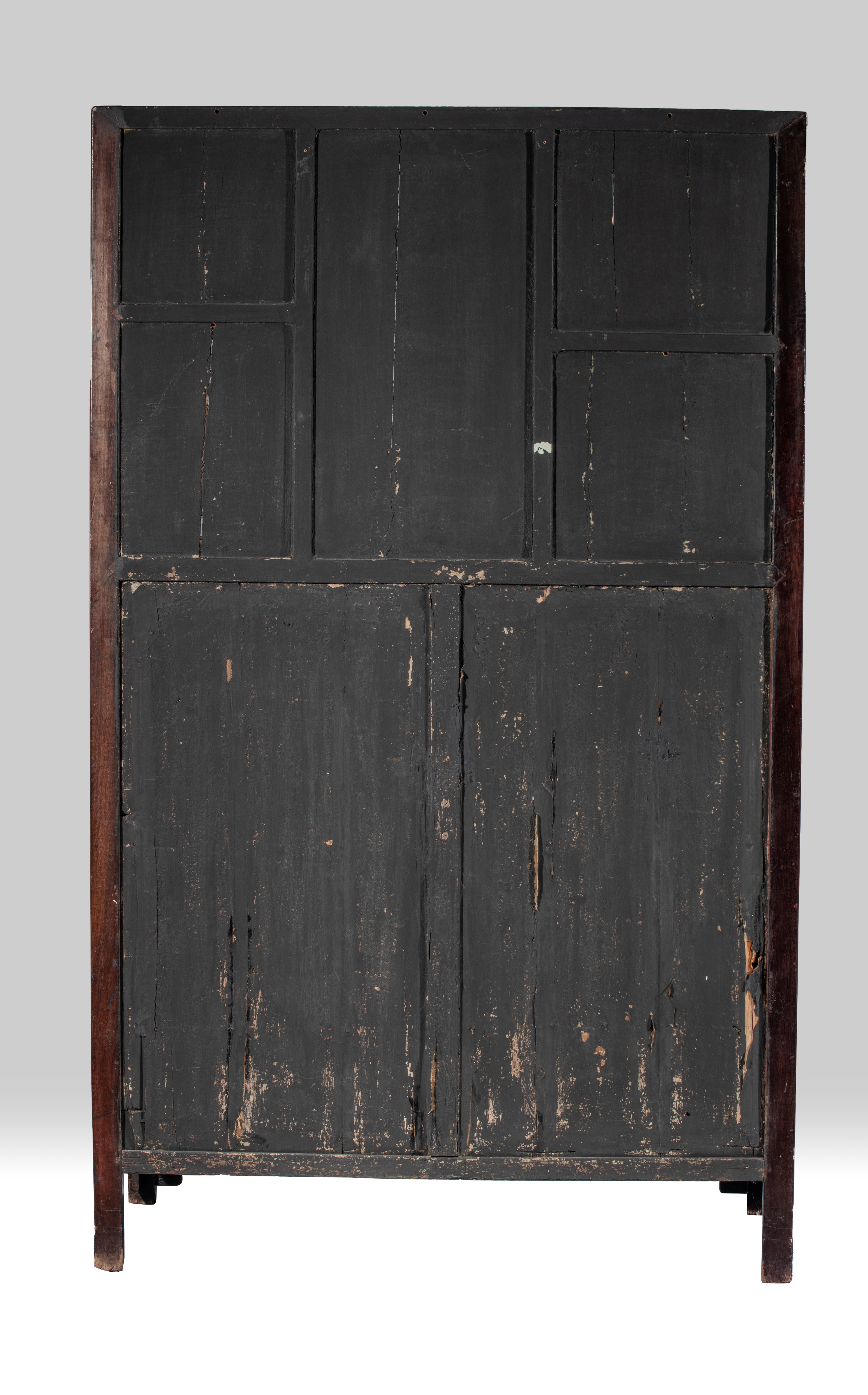 A Chinese hardwood display cabinet, H 174 - W 105 - D 52 cm - Image 6 of 9