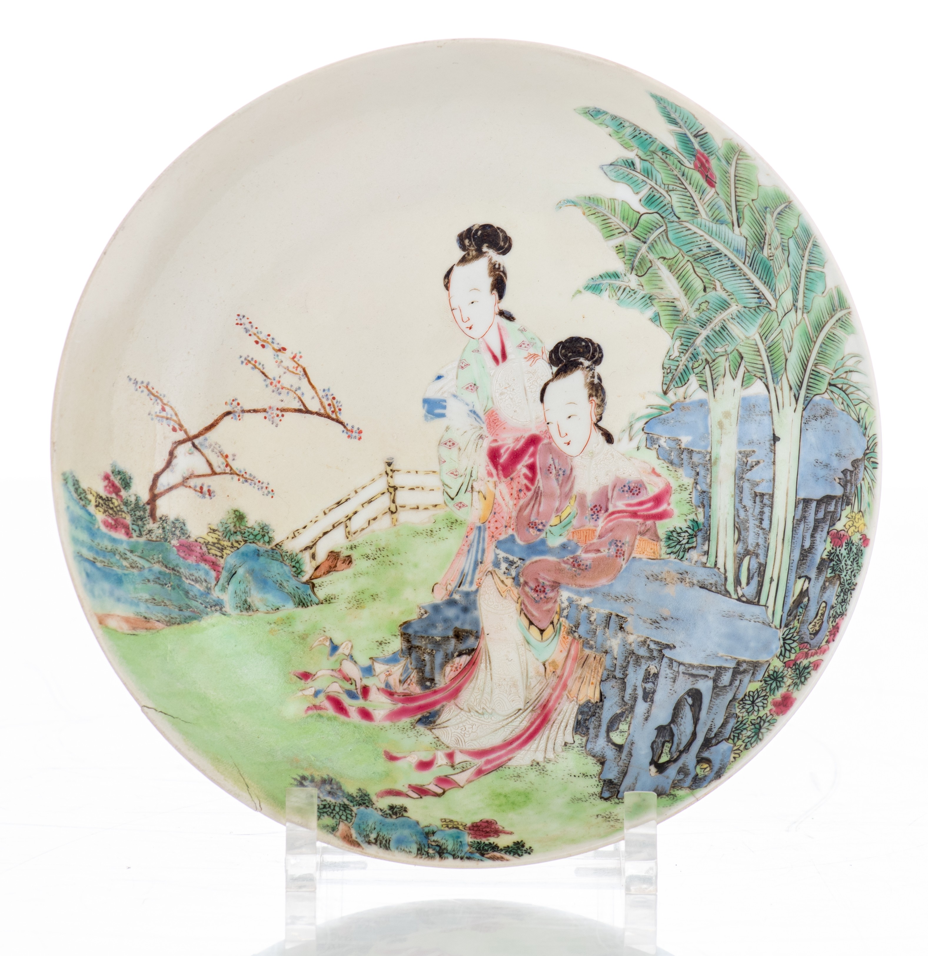 Two Chinese falangcai dishes, Yongzheng, dia. 22 cm - and a collection of four famille rose dishes, - Image 12 of 19