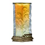 An Art Nouveau Cameo glass vase by Daum Nancy, with gilt decoration and silver mounts, ca. 1900, H 1